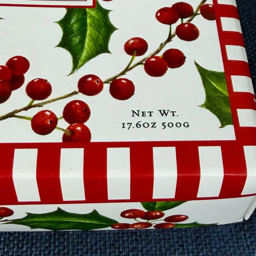 Williamsburg Peppermint Triple Milled Soap 4 Pack Christmas '10 Holiday Gift Set